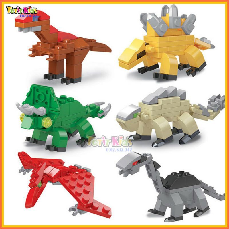 [Mã SRJULY1619 giảm 15K đơn 50K] ( Free ship) Đồ chơi trứng lego khủng long, đồ chơi lắp ráp, xếp hình