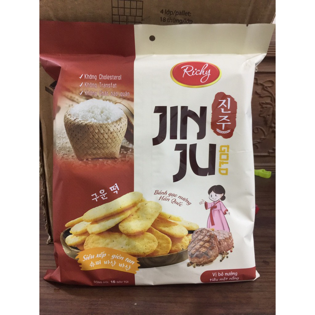 BÁNH GẠO HÀN QUỐC JINJU RICHY 200 G 16 GÓI