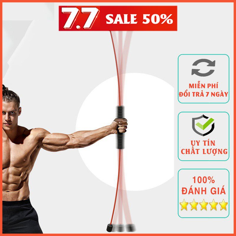 MVP616 Gậy Rung Tập Gym - Thanh Rung Đàn Hồi tập thể dục cơ tay đa năng tại nhà làm gọn cơ thể săn chắc các cơ