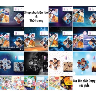 Set 14 bao vở cả BT21 & BTS + 8 nhãn vở BTS ( có chữ ký )