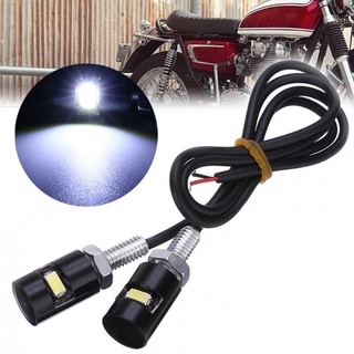 Set 2 đèn led chiếu biển số xe mô tô mini kết cấu ánh kim