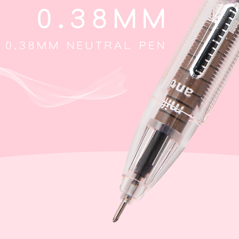 Bút Mực Gel Màu Đen/ Xanh Dương/ Đỏ Ngòi 0.38mm