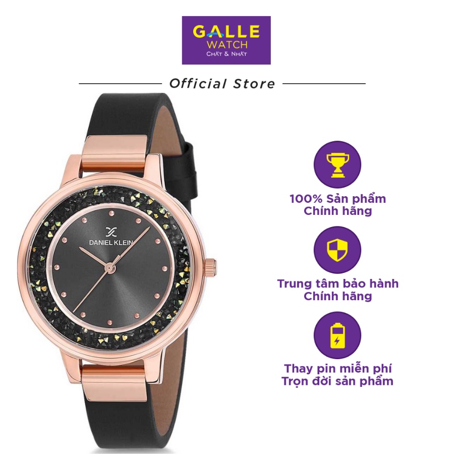 Đồng hồ nữ Premium Daniel Klein DK12051 chống nước, kính cứng chống va đập, dây da cách điệu cao cấp chính hãng | BigBuy360 - bigbuy360.vn
