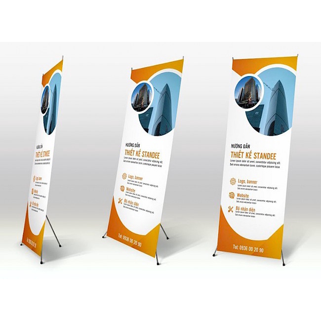 In standee 60  x 160cm.