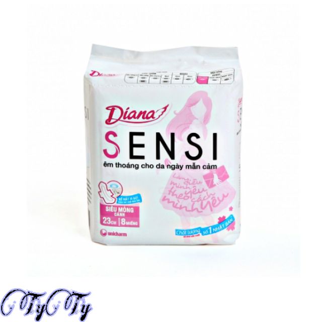 1 Bộ 6 Gói BVS Có Cánh Diana SenSi Siêu Mỏng
