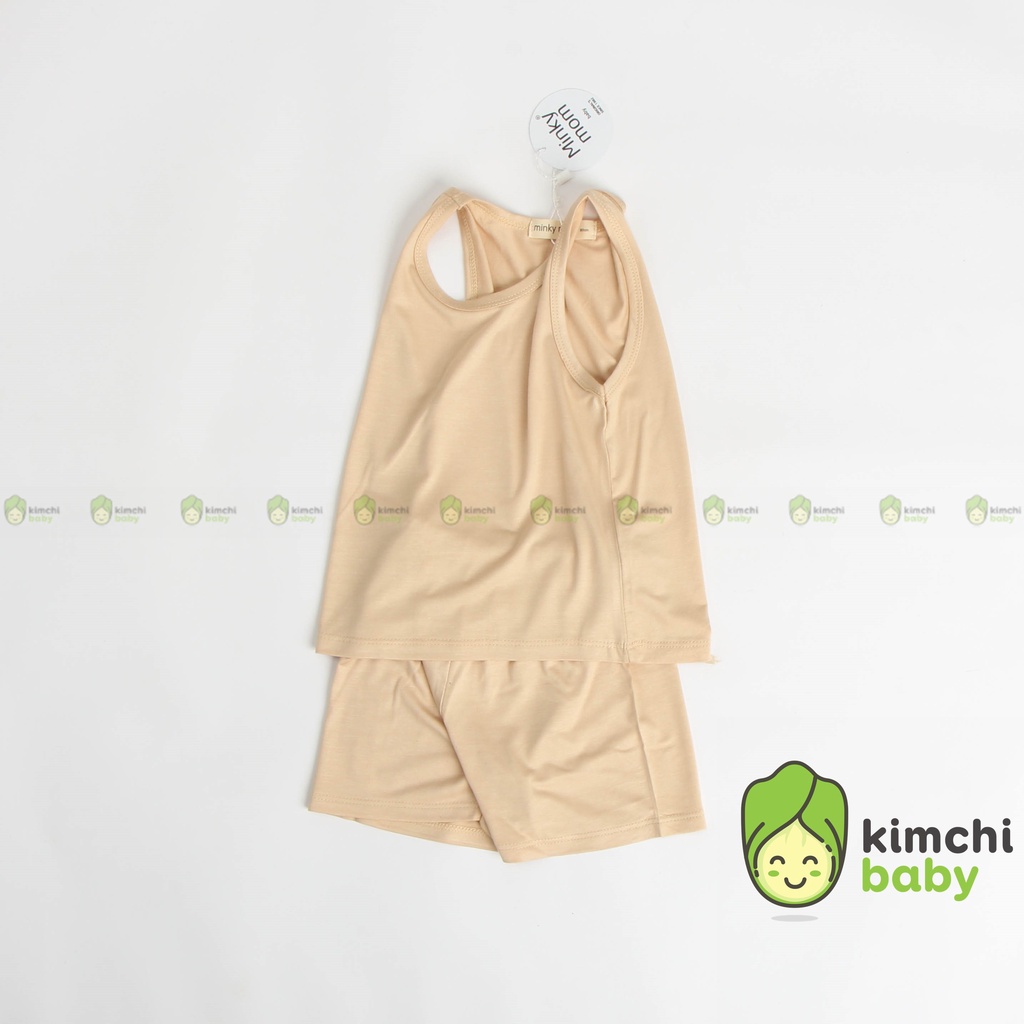 [COMBO 10 BỘ] Bộ Ba Lỗ Bé Trai, Bé Gái Minky Mom Vải Thun Lạnh Trơn, Đồ Bộ Cho Bé Mặc Nhà MKM3LO2109