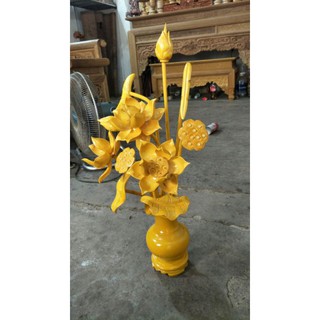 Hoa sen gỗ mini dùng cho bàn thờ chung cư Mộc Kỳ Anh