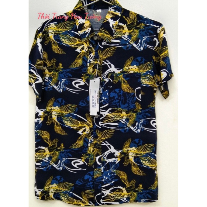 Áo sơ mi nam ngắn tay trung niên vải lanh cực mát không nhăn xù