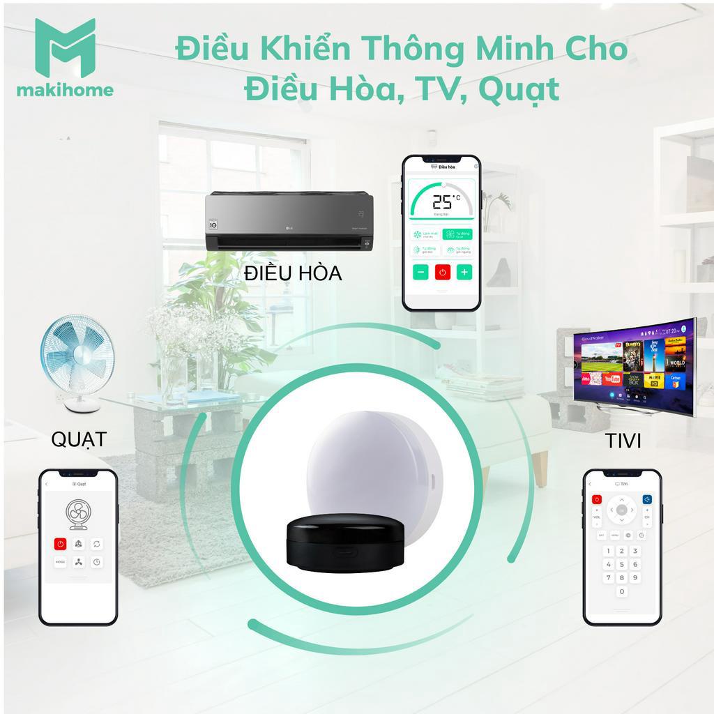 Thiết bị điều khiển điều hòa bằng giọng nói tiếng việt Makihome, tương thích Homekit, Google Home