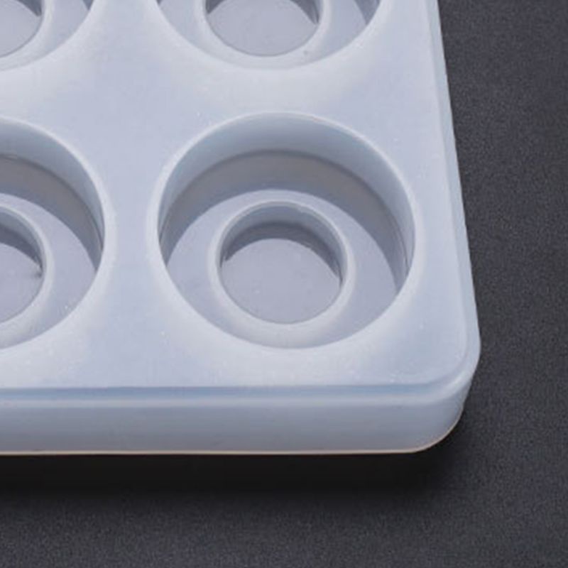 Sa Khuôn Silicon Trong Suốt Hình Tròn Để Làm Đồ Thủ Công DIY