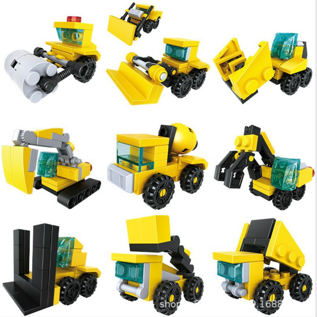 [XẢ LỖ] BỘ LEGO 10 MÓN PHƯƠNG TIỆN XE CỘ