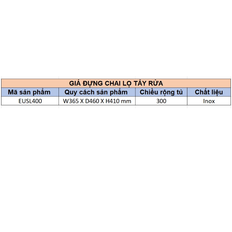 Giá Đựng Chai Lọ Tẩy Rửa EUROGOLD - EUSL400
