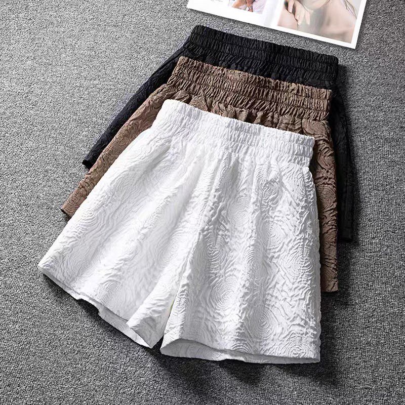 Quần short nữ ngắn cạp chun Full Size, dập nổi 3D xốp phồng hàng đẹp xinh xắn