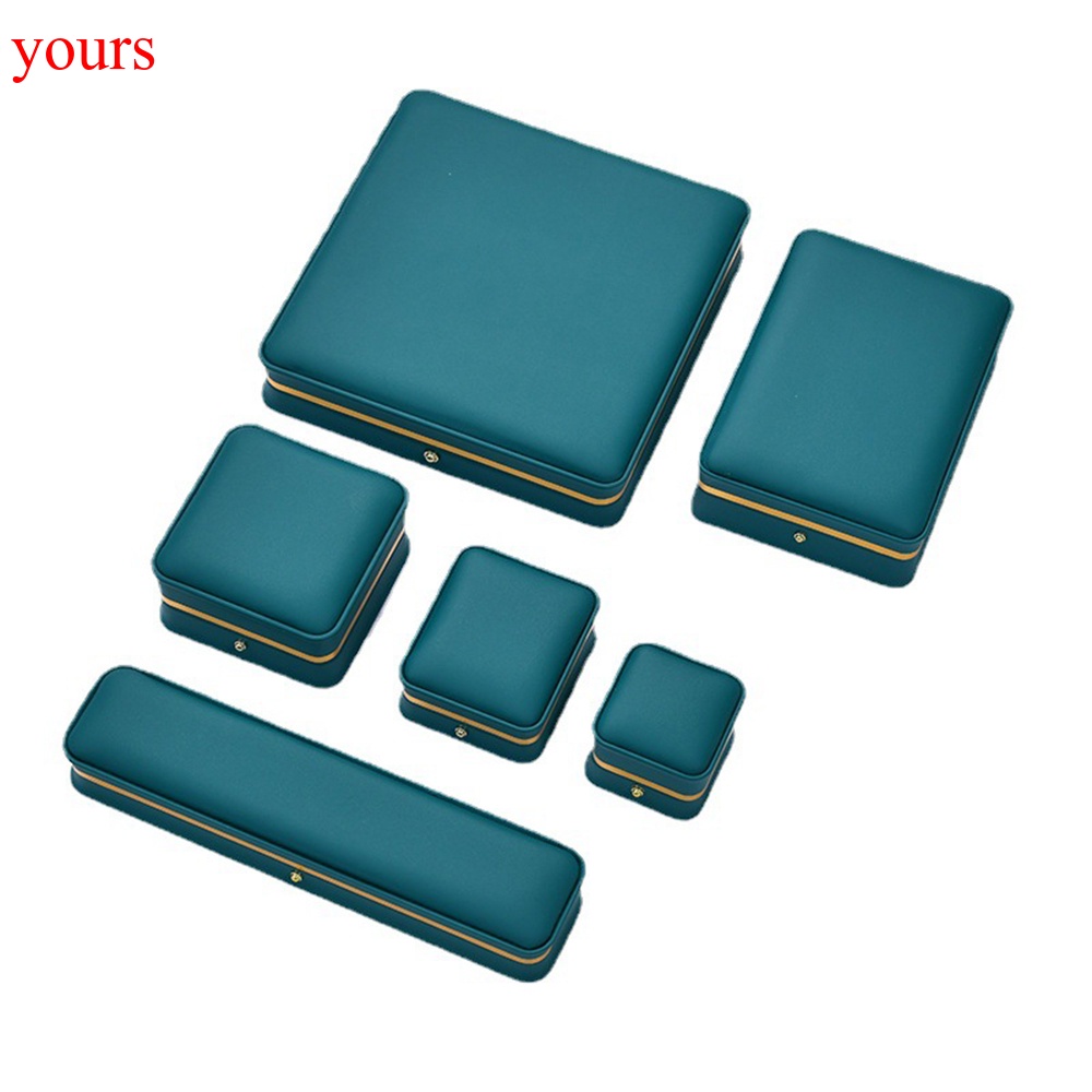 YOURS High Quality Leather Jewelry Box Ring Pair Ring Earrings Necklace Bracelet Box Jewlery Organizer