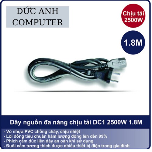 Dây Nguồn Máy Tính loại tốt 1.8m/1.2m