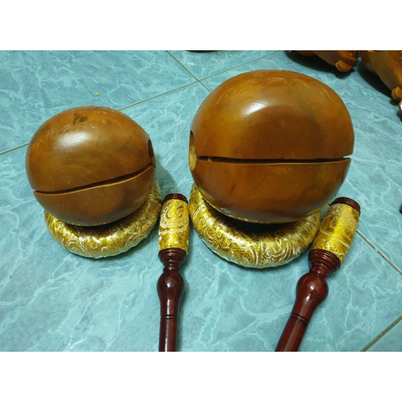 Mõ rồng gỗ lõi mít dùi Huế hàng kỹ đẹp, âm vang ấm đk 9cm, 10cm, 12cm