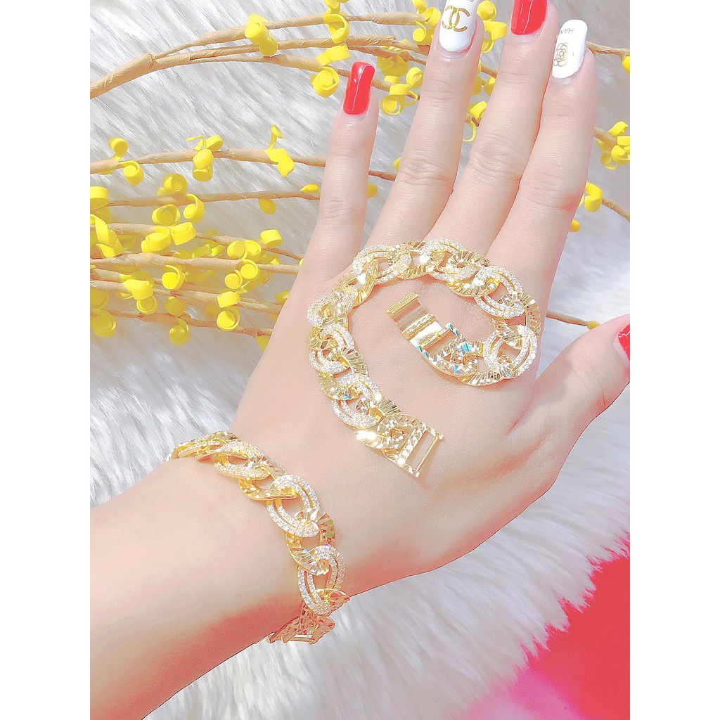 Lắc Tay Nữ Mạ Vàng 18k Sang Trọng UHA L3712140A-330