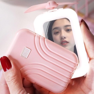 Quạt gương vali cầm tay mini mới