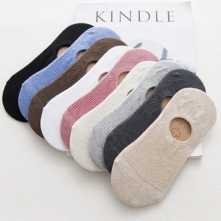 Vớ Cotton Silicon Mỏng Cổ Thấp Nhiều Màu Sắc Co Giãn Chống Trượt Phong Cách Hàn Quốc Cho Nữ