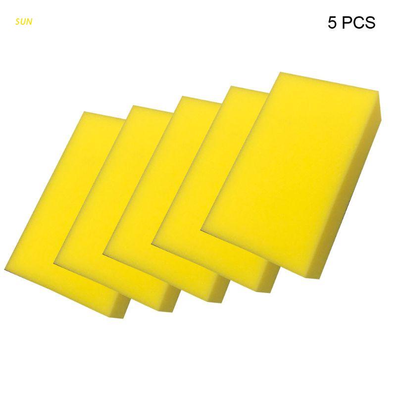 Bộ 5 Miếng Bọt Biển Mềm Hình Vuông Cỡ Lớn Đa Năng Dùng Để Rửa Xe