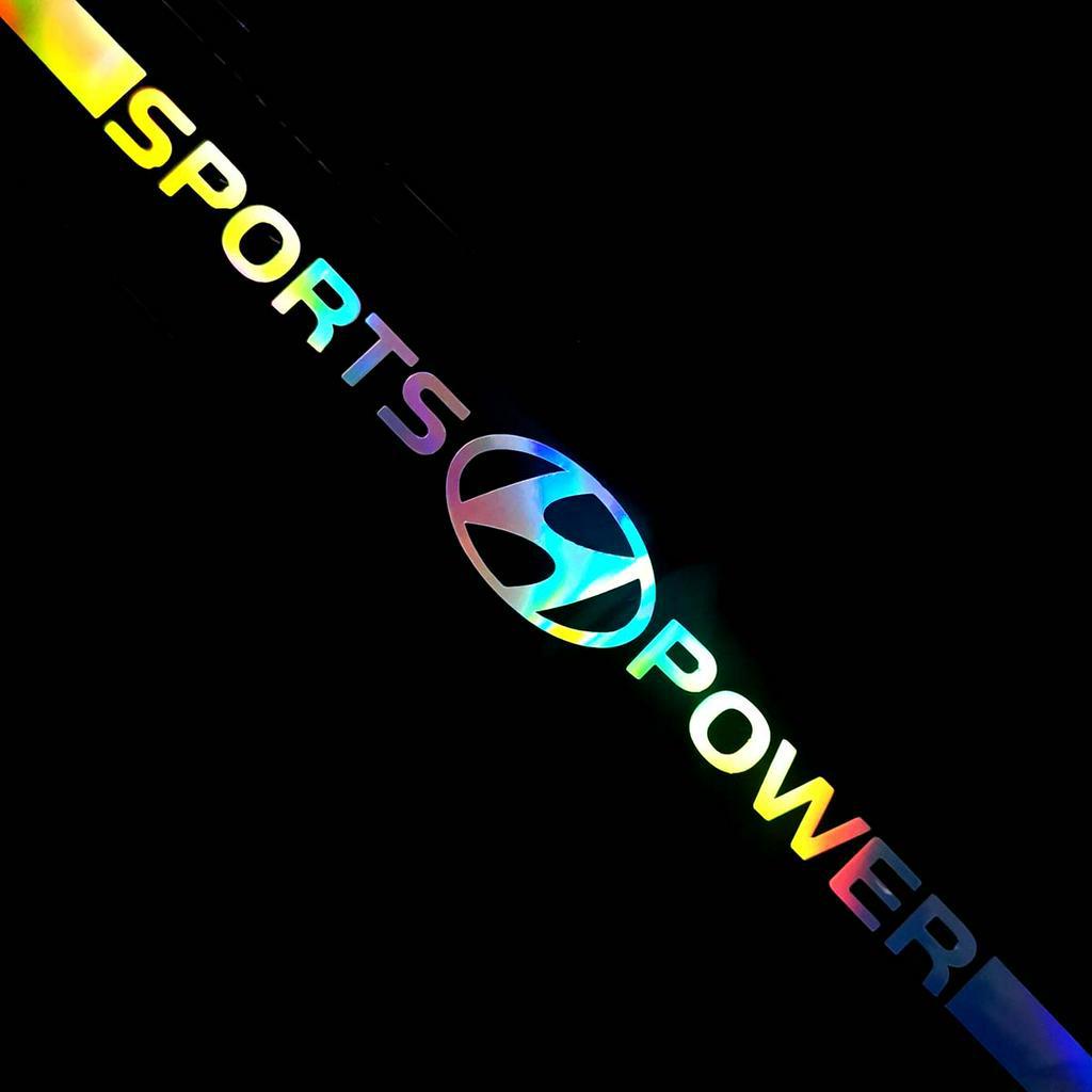 Miếng Dán Trang Trí Kính Chắn Gió Phía Trước Chống Thấm Nước Màu Laser Cầu Vồng Cho Hyundai