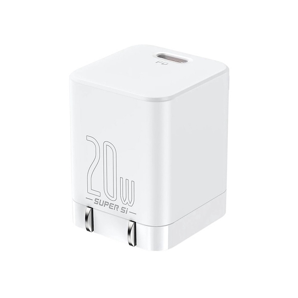 Bộ Cốc Cáp sạc nhanh Baseus Super Si Pro TypeC to LN chân gập, nhỏ gọn, PD20W - Phụ Kiên 1986