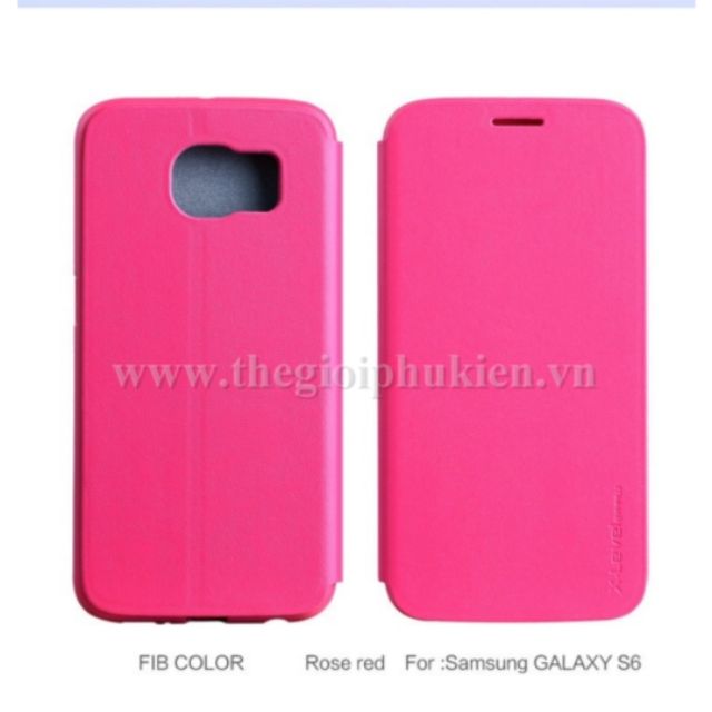Bao da FIBCOLOR cho Galaxy S6 hiệu X-Level chính hãng ( Nhiều màu )