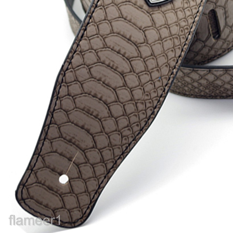 Dây Đeo Bằng Da PU Bền Bỉ Dành Cho Đàn Guitar Bass Flameame1