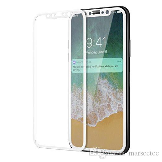 Kính Cường Lực Toàn Màn Hình Màu Trắng Cho Iphone X - 5.8 Inch - 2.5d