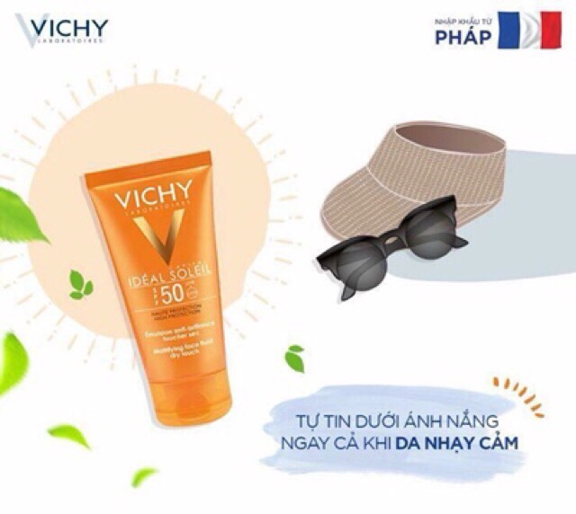 Kem chống nắng Vichy CAPITAL IDEAL SOLEIL SPF50 UVA/UVB☀