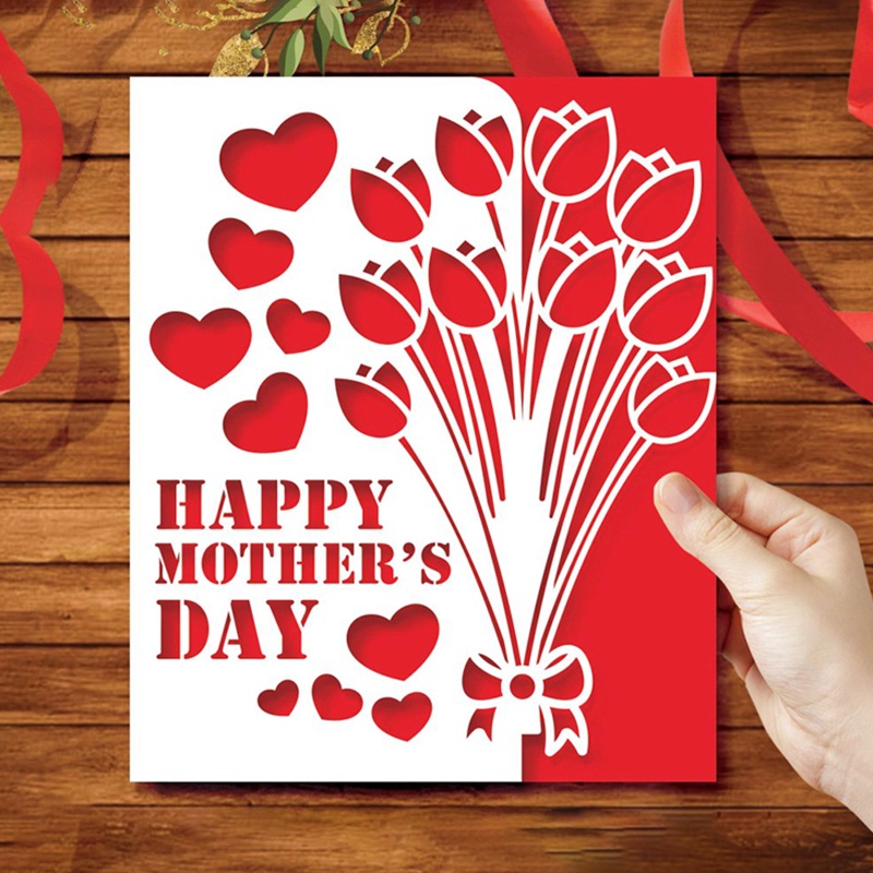 Khuôn Cắt Giấy Làm Từ Kim Loại Hình Chữ Best Mom Ever Trang Trí Scrapbook