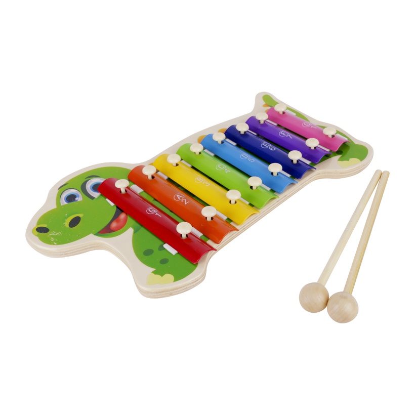 Free Ship đồ chơi gỗ - Đàn Xylophone hình Khủng long DCG44