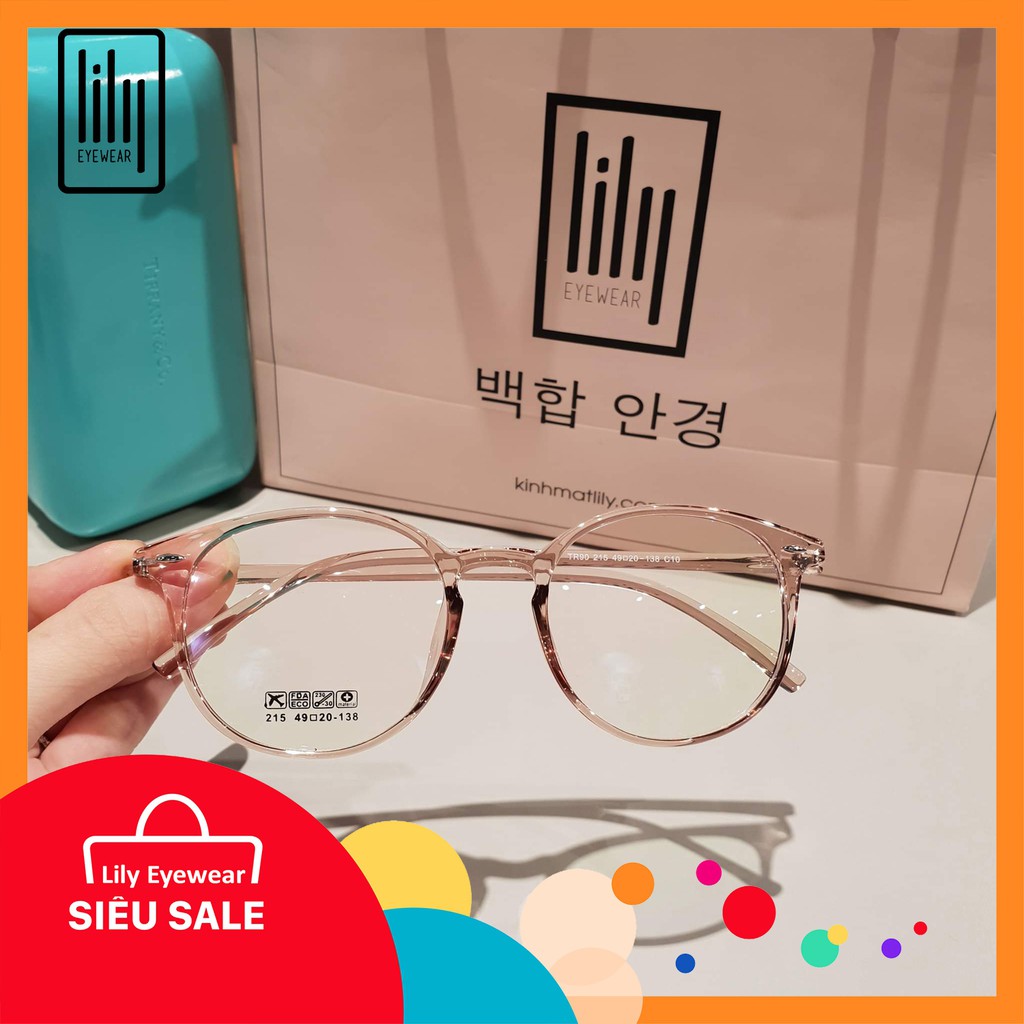Gọng Kính Cận Nhựa Dẻo Dáng Tròn 215 - Gọng Kính Mắt Lily