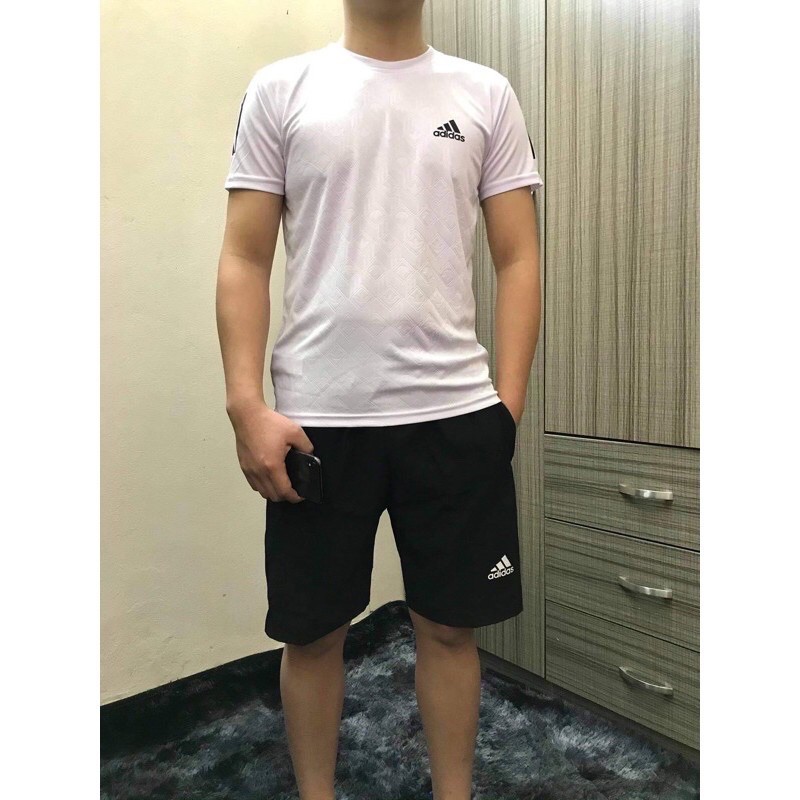 Bộ cộc thể thao nam adidas hàng vân siêu đẹp | BigBuy360 - bigbuy360.vn