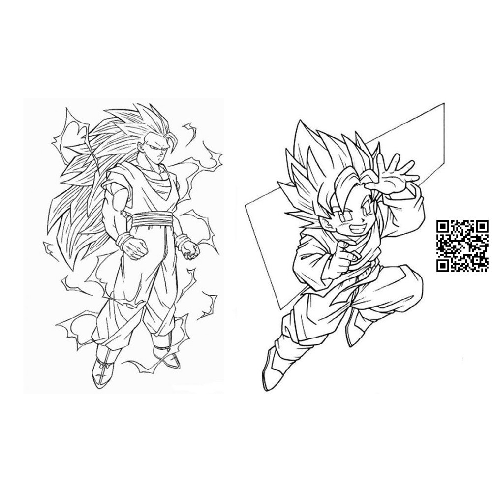 1874 Tranh Dragonball tô màu Anime 7 viên ngọc rồng  khổ giấy A4 6-1