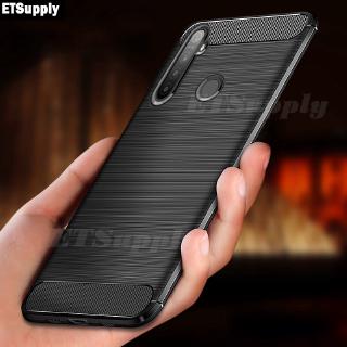 Carbon Fiber Soft Case for Realme 5 5 Pro Silicone Soft Cover Brushed Fiber Drawing Casing