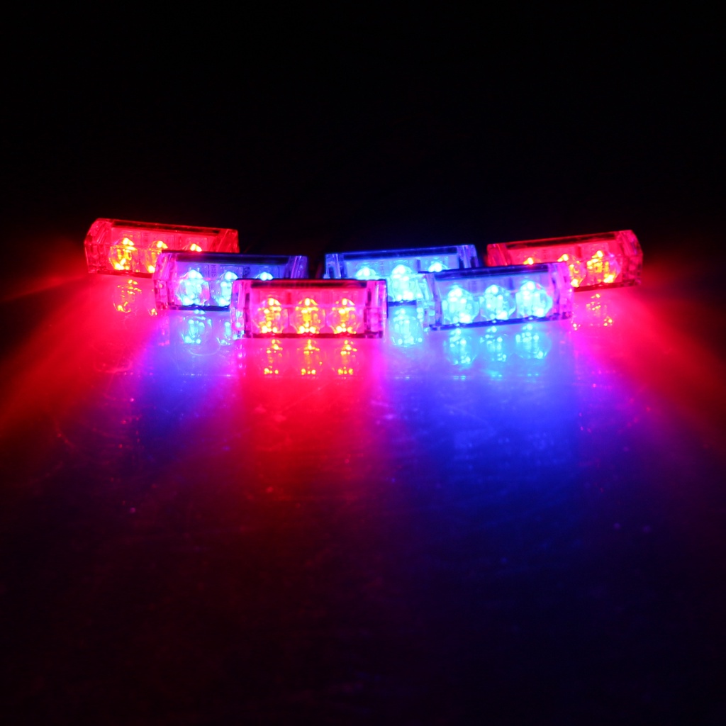 Đèn Nhấp Nháy 6 Trong 1 12V Siêu Sáng Có Giác Hút Điều Chỉnh Được Cho Xe Hơi / Xe Máy