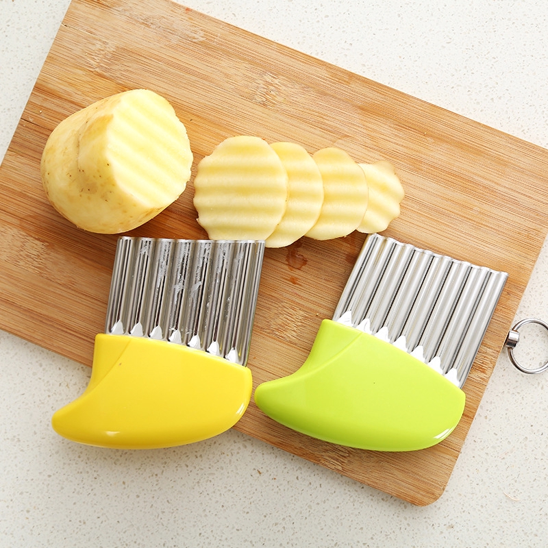 Dao cắt rau củ Ossayi gợn sóng bằng kim loại tiện dụng cho nhà bếp