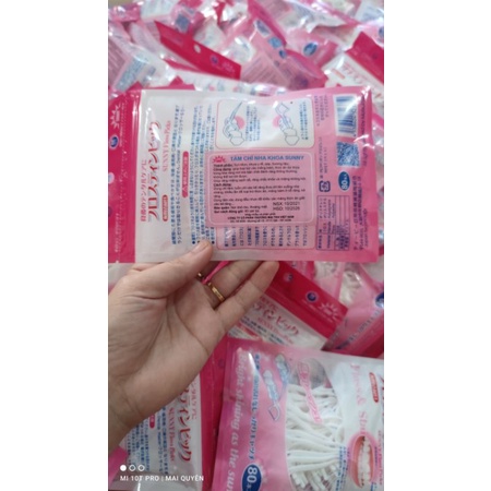 Tăm chỉ nha khoa Sunny gói 80 cây vệ sinh kẽ răng