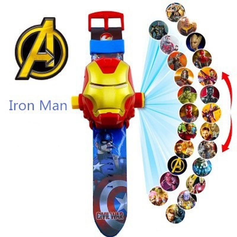 Đồng Hồ Chiếu Hình Người Nhện/Iron Man/ My Little Pony Cho Bé
