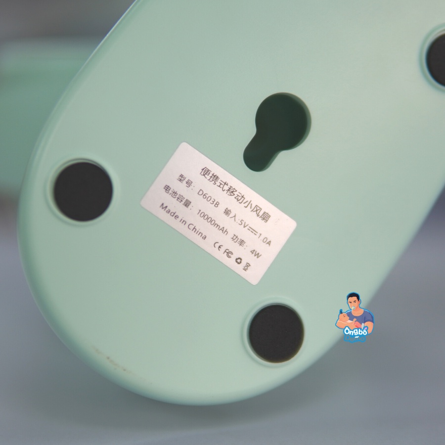 Quạt kẹp xe đẩy xoay 360 độ, quạt kẹp bàn dung tích 10000mAh, thời gian sử dụng 7 tiếng - Ongbodemo