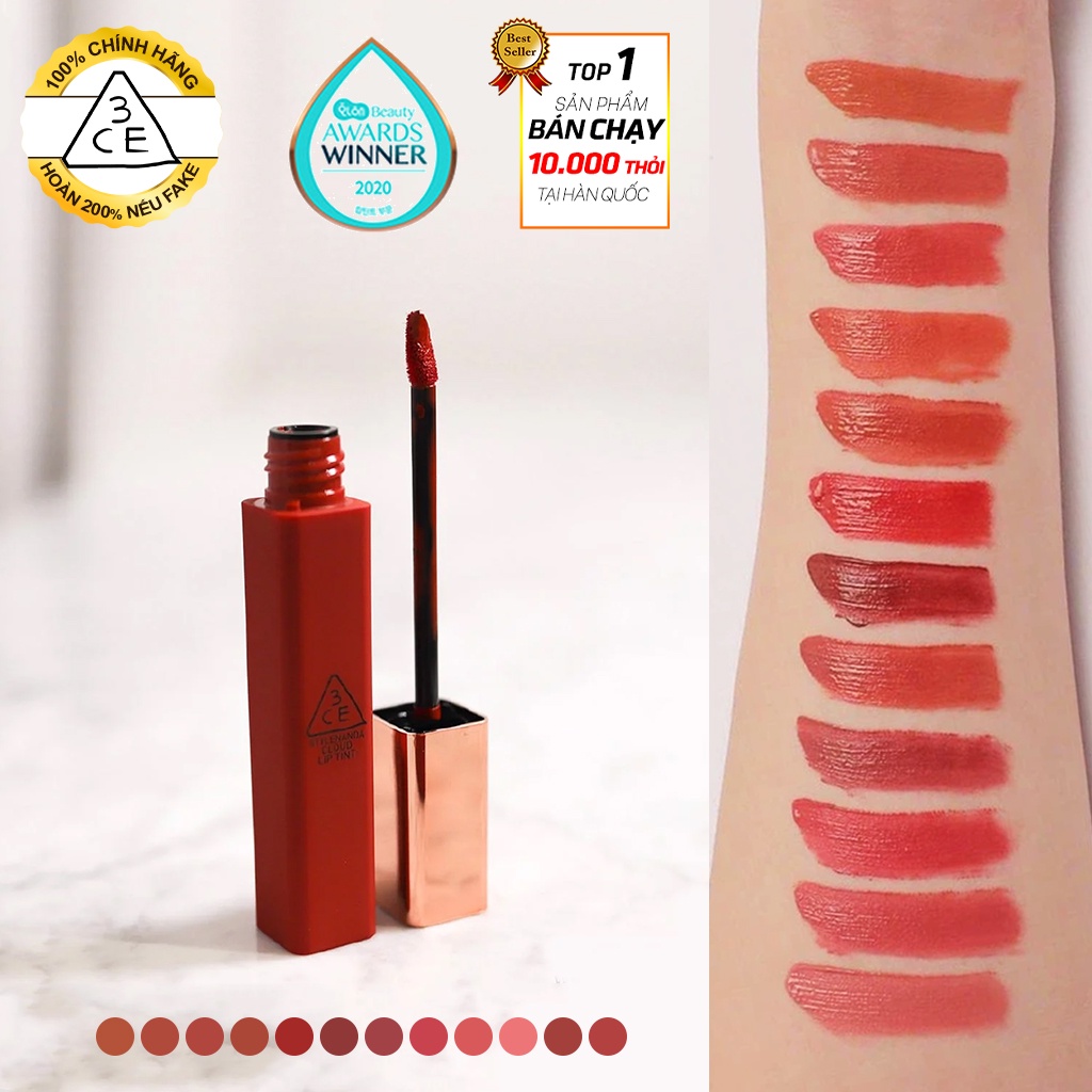 Son kem lì 3CE Cloud Lip Tint siêu lâu trôi chính hãng Hàn Quốc