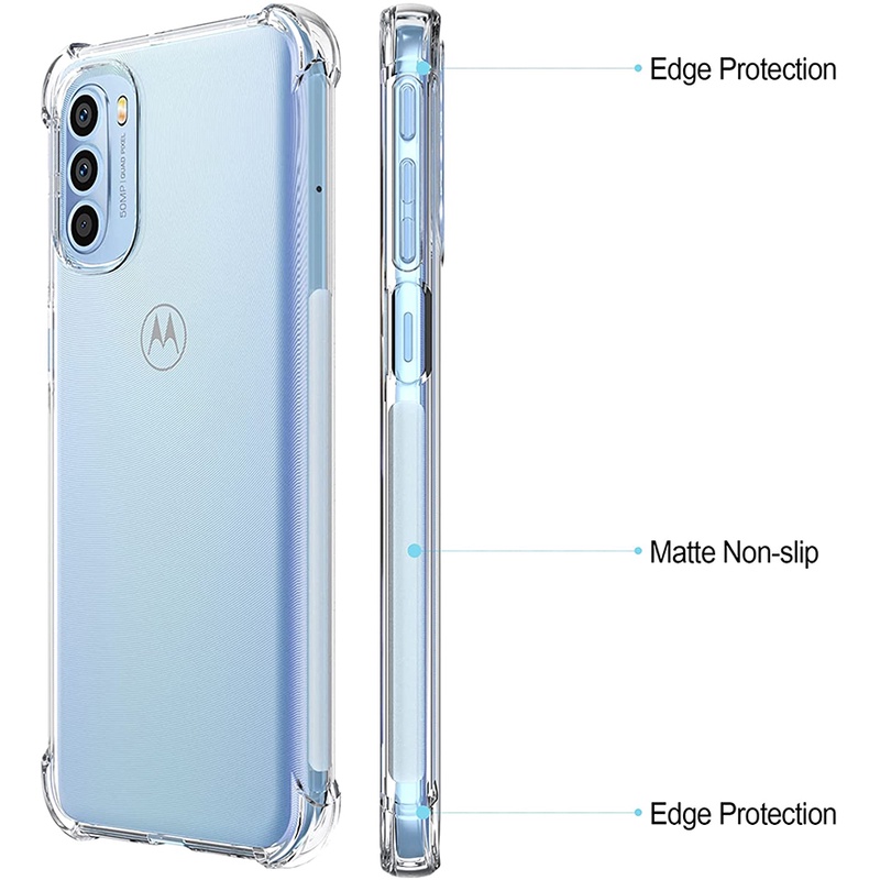 Ốp Điện Thoại TPU Trong Suốt Cho Motorola Moto G41 G51 G71 G200 G100 G60s G60 G30 G10 G20 G50 5G G9 Play G8 Power Lite G8 Plus
