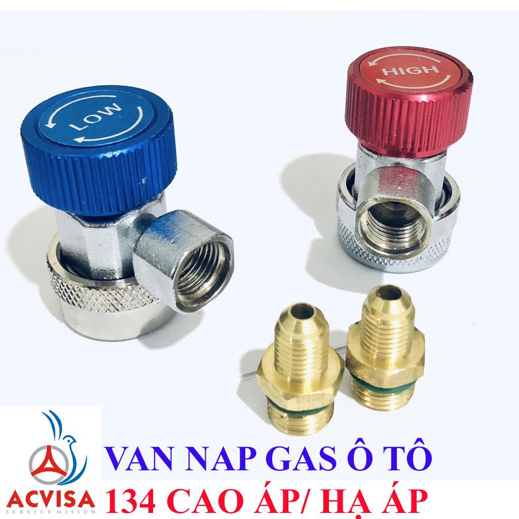 Van nạp gas ô tô có đầu nối nhanh R134 Cao áp - Hạ áp