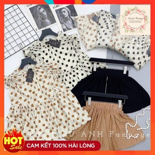 set đũi chấm bi, set đùi, set yếm