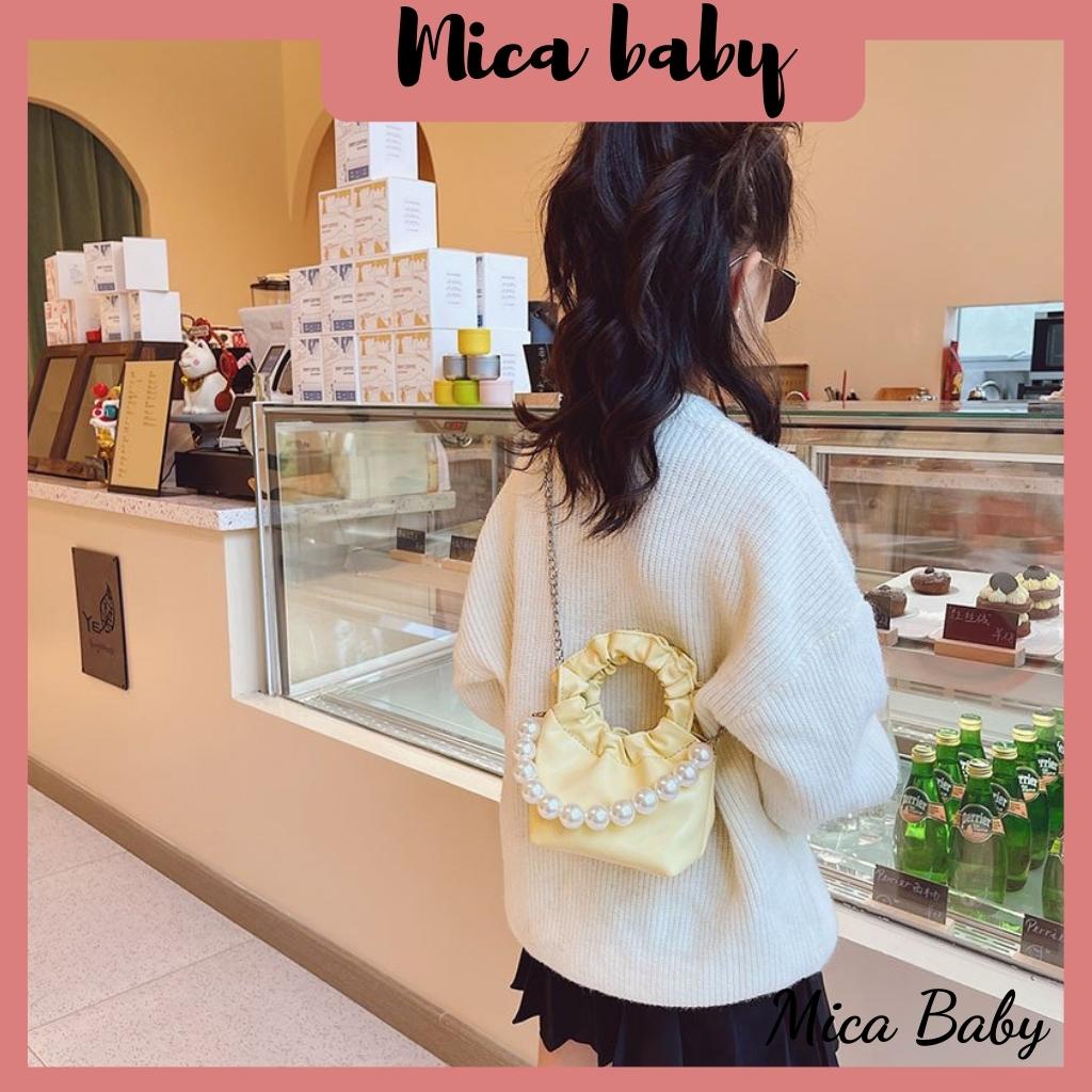 Túi xách nữ mini đeo chéo quai chun da mềm cao cấp Mica baby TC01