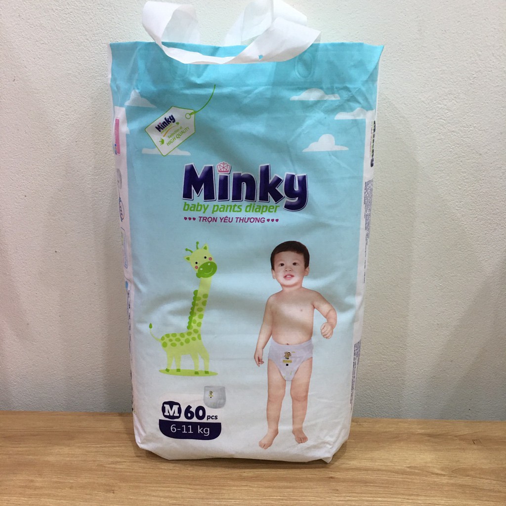 Tã quần Minky size M60/L56/XL52/ XXL48