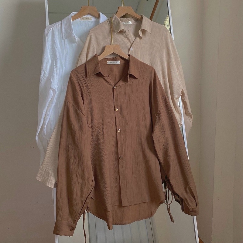 ÁO SƠ MI KHOEN EO RÚT DÂY