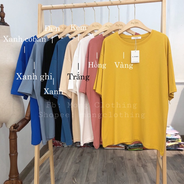 Áo cotton trơn (Hình thật + video).