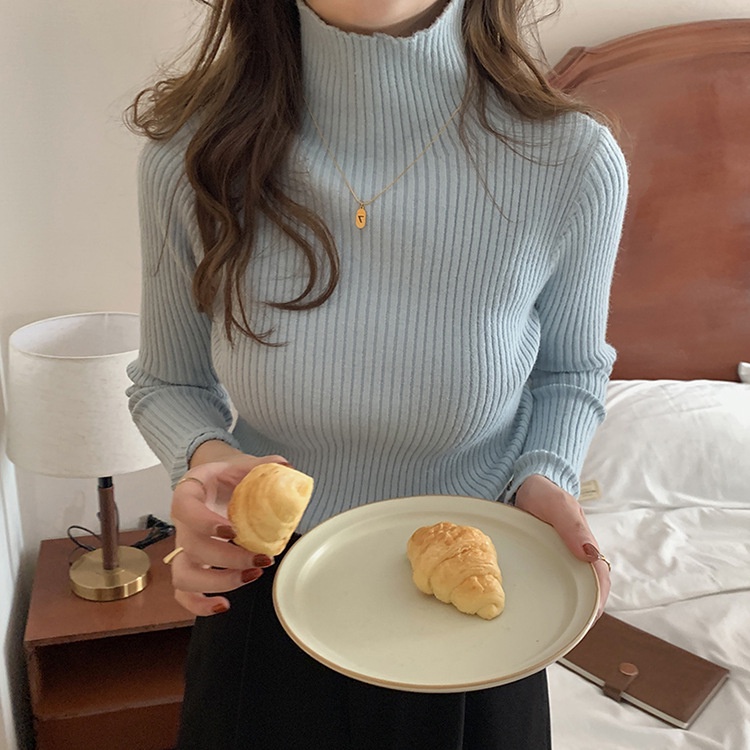Áo len cổ lọ nữ Áo cổ cao giữ ấm Hàn Quốc Thu Đông Ulzzang Thời trang